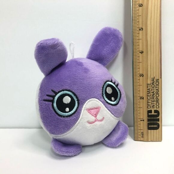 purple round bunny embroidered eyes rabbit best brands 2022 5 inches - Picture 3 of 8